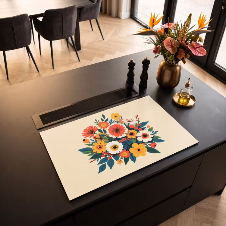 Inductie beschermer - Boeket - Bladeren - Illustratie - Kleurrijk — 5