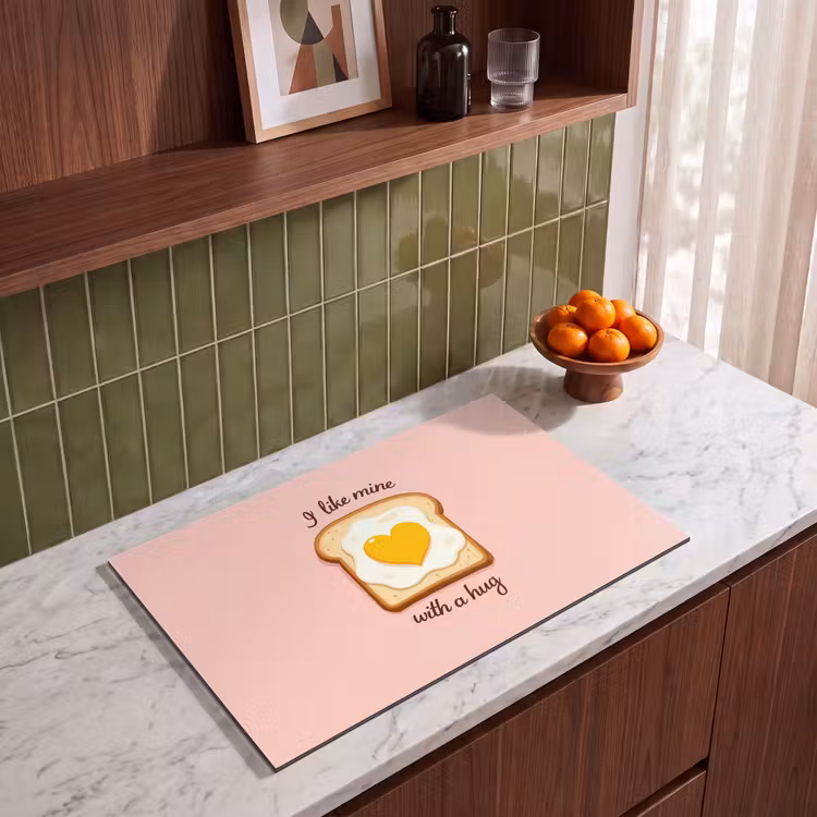 Inductie beschermer - Brood - Illustratie - Quote - Roze — 8
