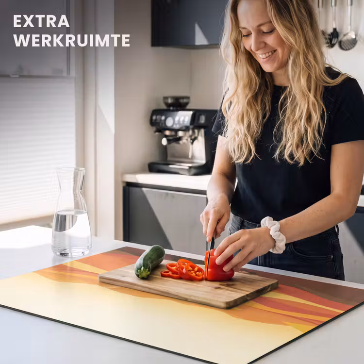 Inductie beschermer - Koffie - Landschap - Oranje - Koffiebonen — 4