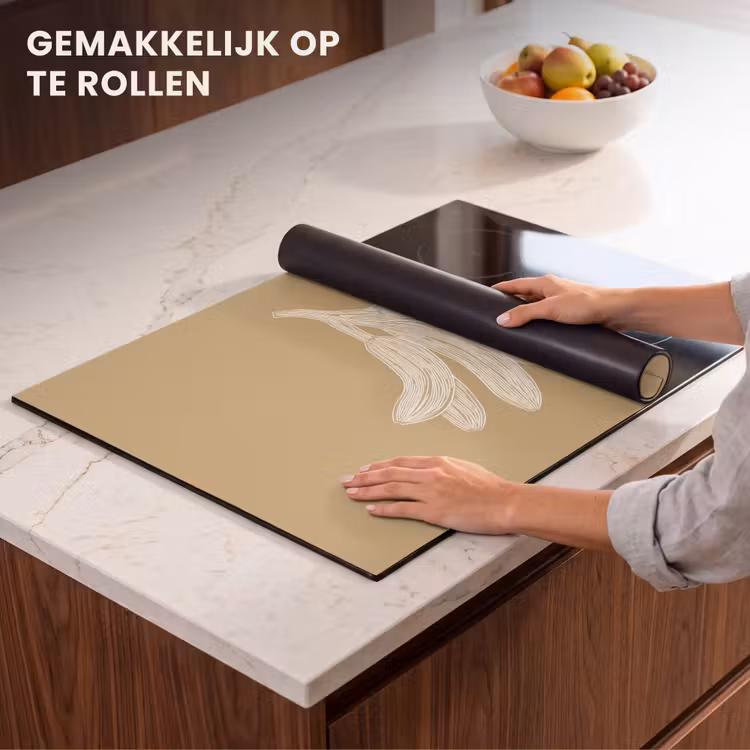 Inductie beschermer - Bananen - Beige - Lijntekening - Minimalistisch — 7