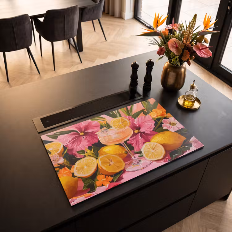 Inductie beschermer - Drink - Bloemen - Yellow — 5