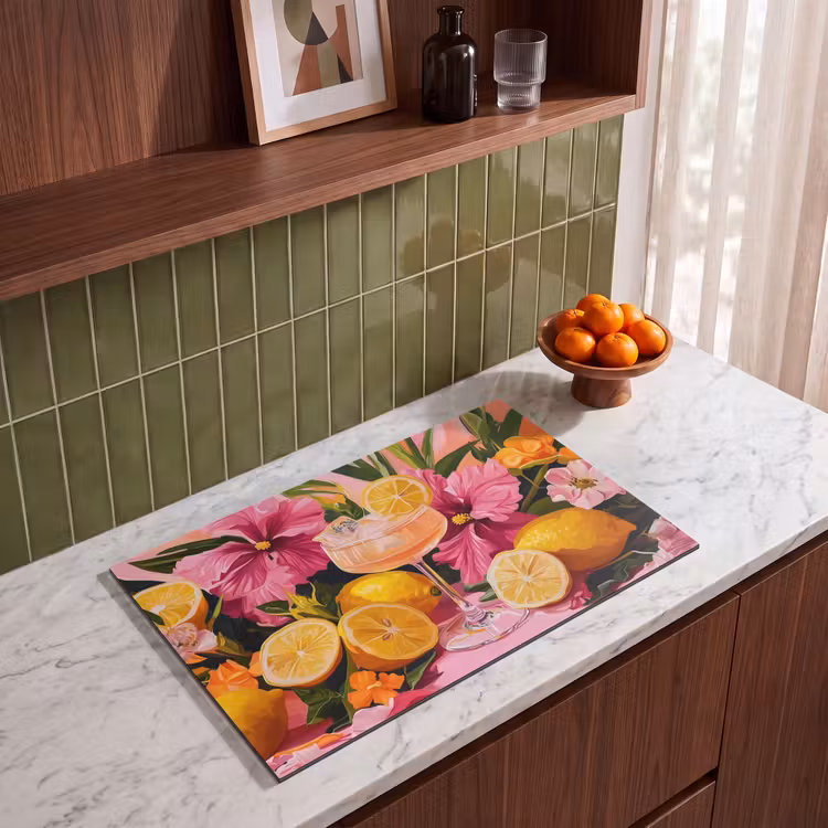Inductie beschermer - Drink - Bloemen - Yellow — 8