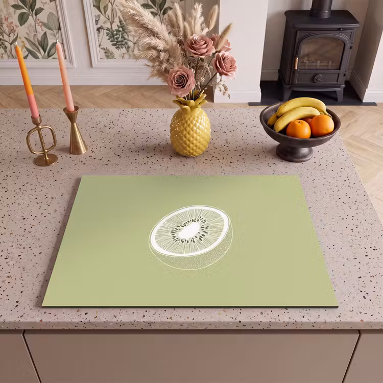 Inductie beschermer - Kiwi - Lijntekening - Minimalistisch - Groen — 2