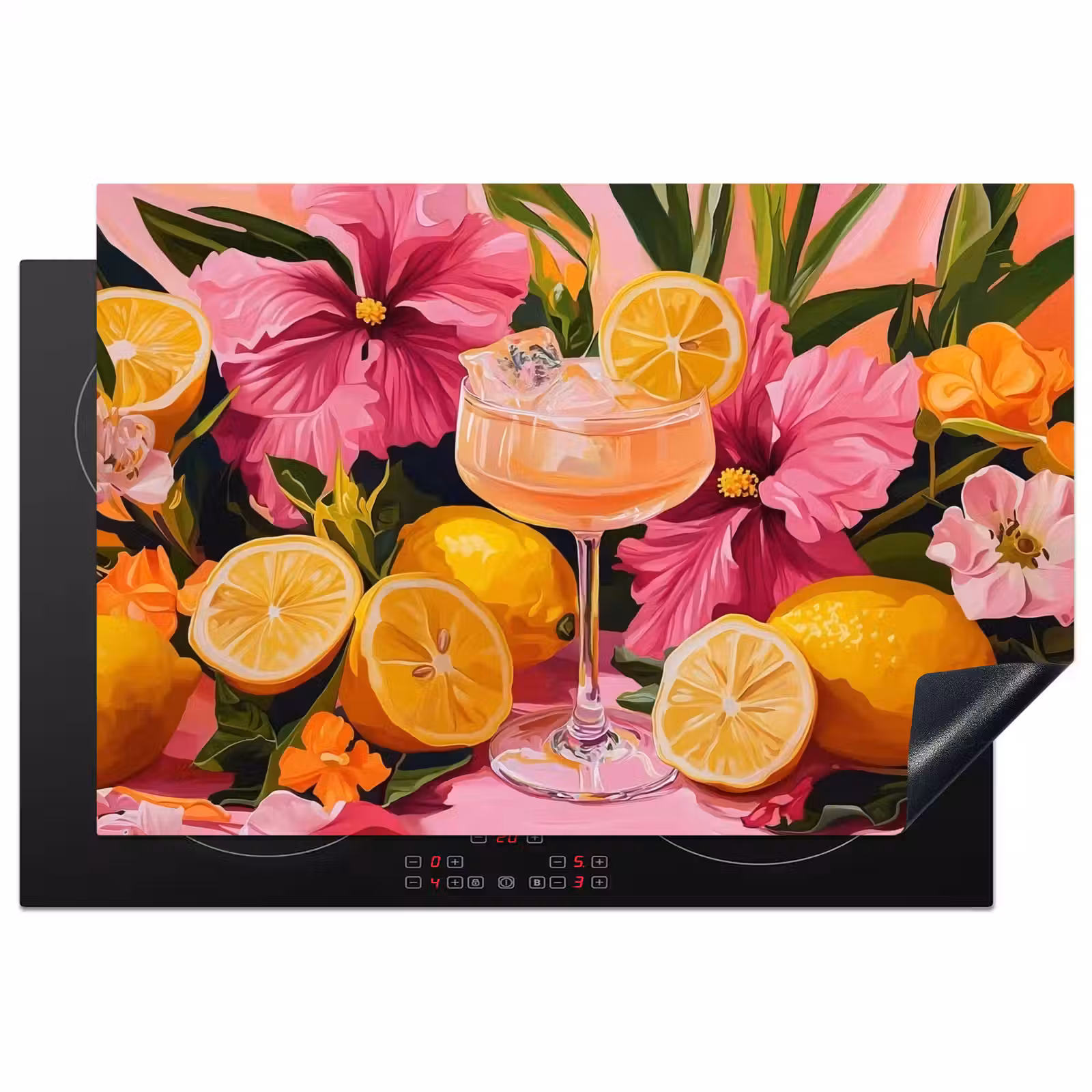Inductie beschermer - Drink - Bloemen - Yellow — 1