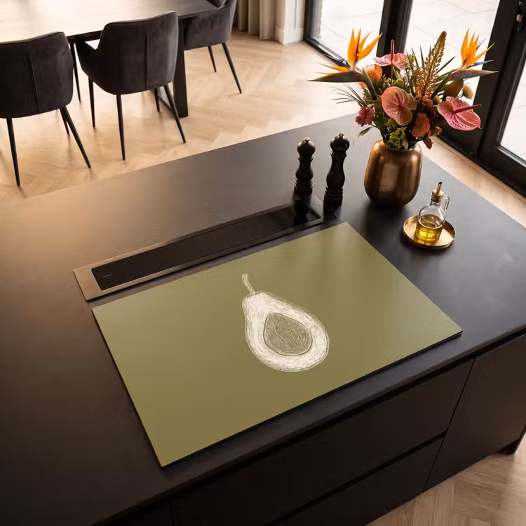 Inductie beschermer - Avocado - Minimalistisch - Illustratie - Groen — 5