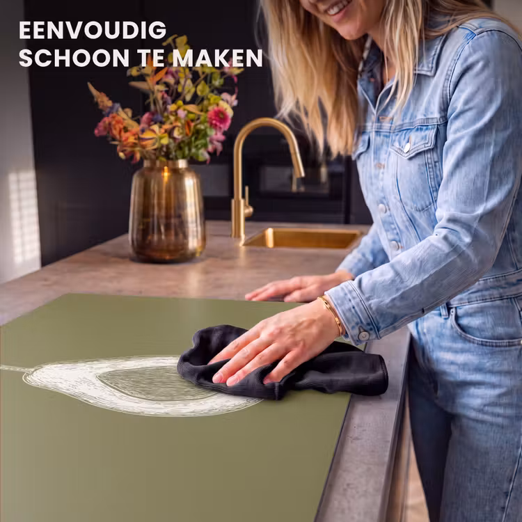 Inductie beschermer - Avocado - Minimalistisch - Illustratie - Groen — 6