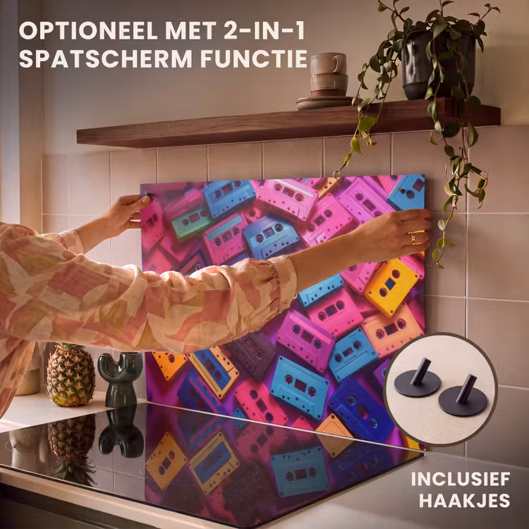 Inductie beschermer - Cassetteband - Kleurrijk - Energiek — 10
