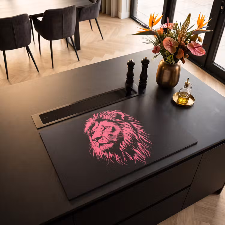 Inductie beschermer - Leeuw - Zwart - Roze - Neon — 5