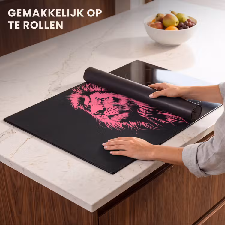 Inductie beschermer - Leeuw - Zwart - Roze - Neon — 7