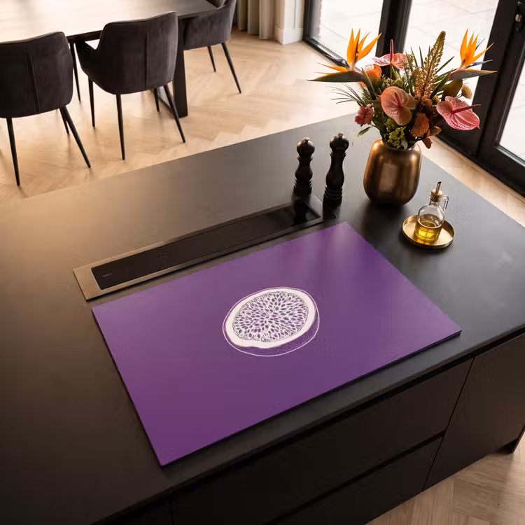 Inductie beschermer - Passievrucht - Zaadjes - Paars - Minimalistisch — 5