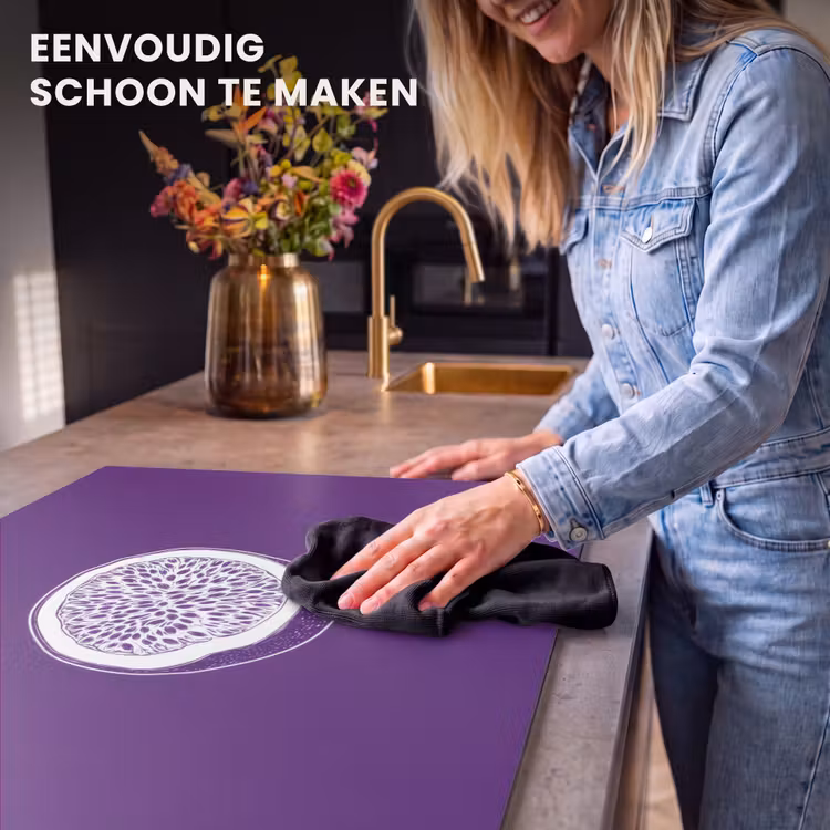 Inductie beschermer - Passievrucht - Zaadjes - Paars - Minimalistisch — 6