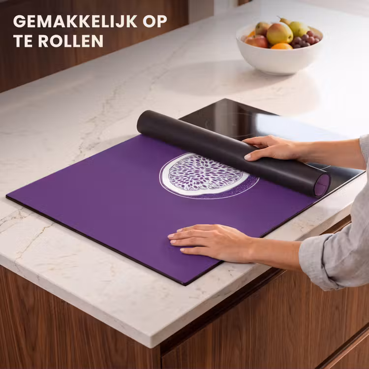 Inductie beschermer - Passievrucht - Zaadjes - Paars - Minimalistisch — 7