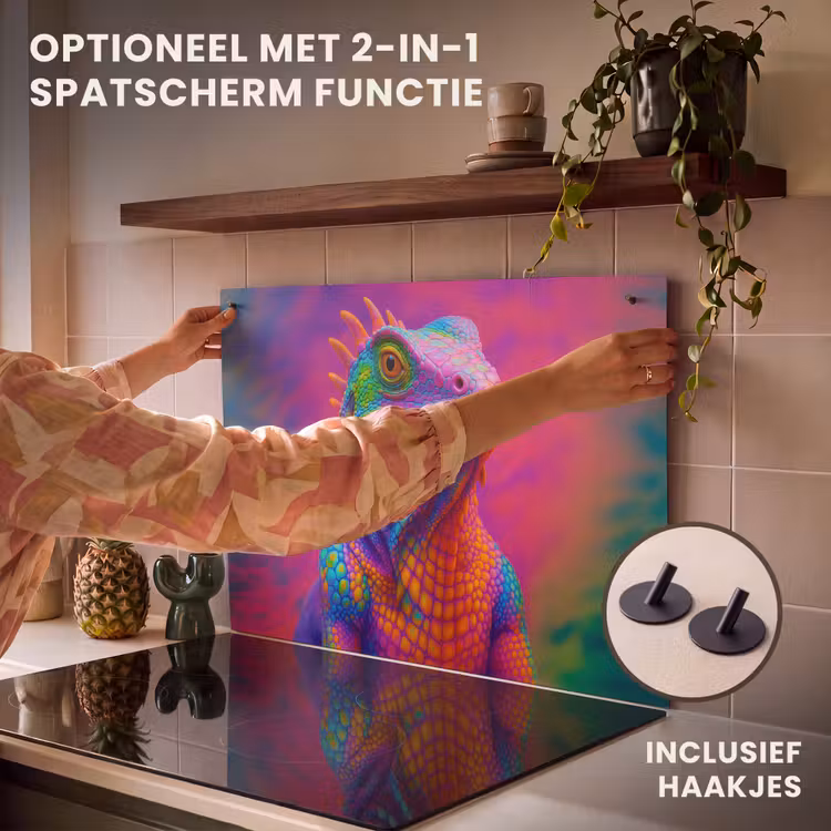 Inductie beschermer - Kameleon - Dieren - Neon - Kleur — 10