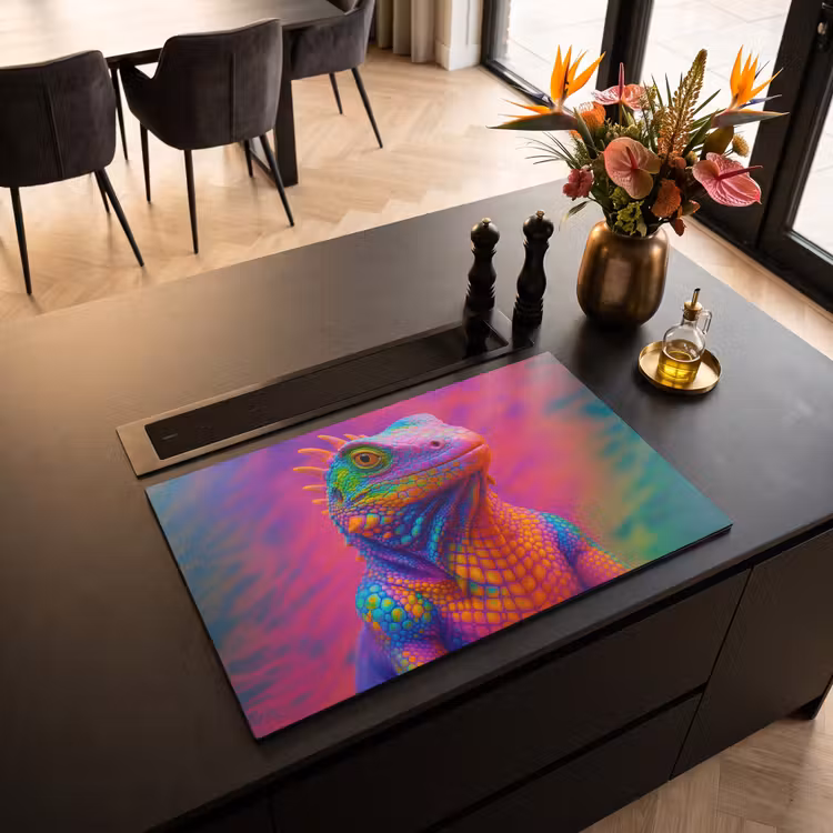 Inductie beschermer - Kameleon - Dieren - Neon - Kleur — 5