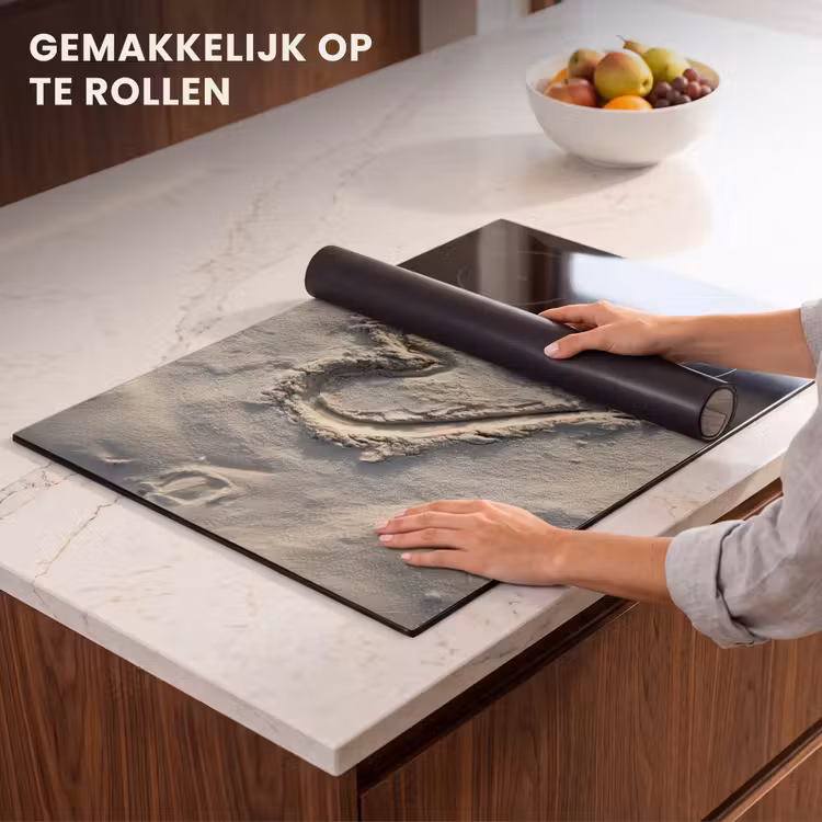 Inductie beschermer - Hartvorm - Getekend - Beige - Zand — 7