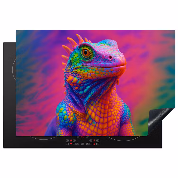 Inductie beschermer - Kameleon - Dieren - Neon - Kleur — 1