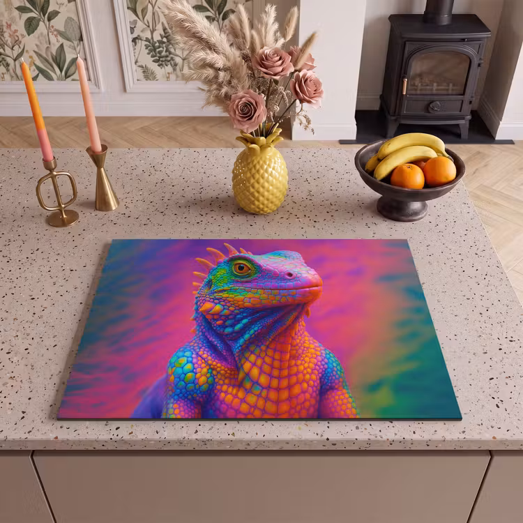 Inductie beschermer - Kameleon - Dieren - Neon - Kleur — 2