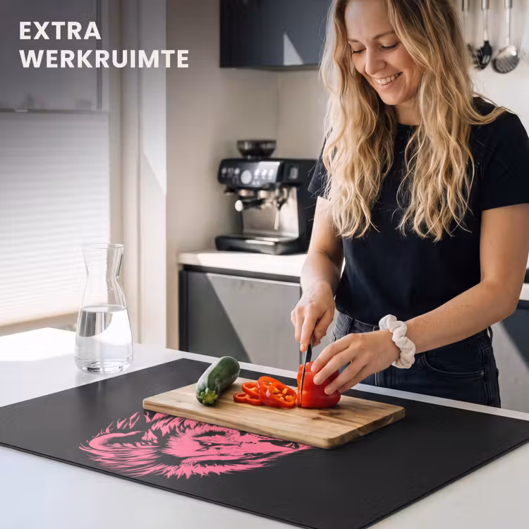 Inductie beschermer - Leeuw - Zwart - Roze - Neon — 4