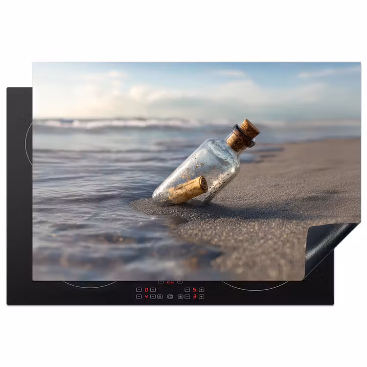 Inductie beschermer - Glazenfles - Post - Zee - Zand — 1