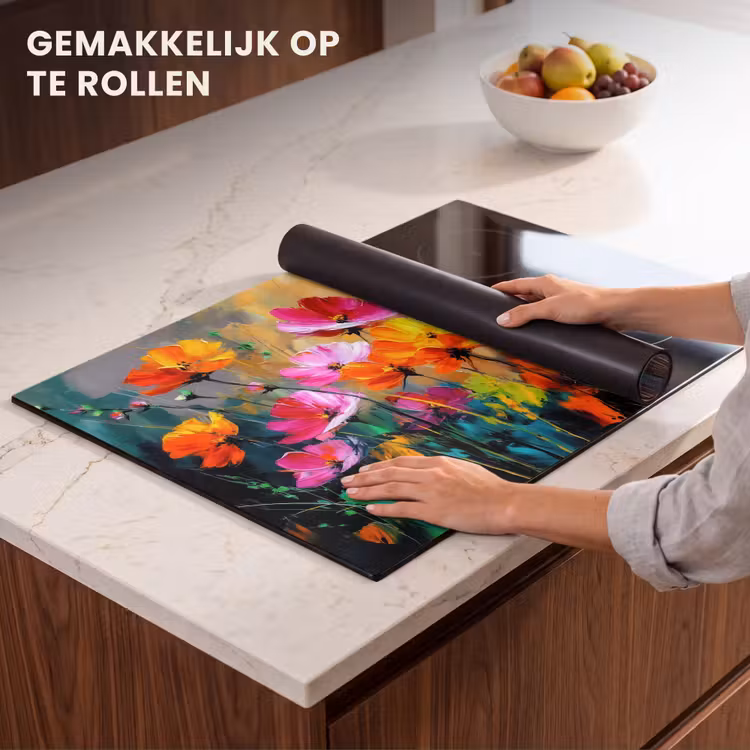Inductie beschermer - Felgekleurd - Bloemblaadjes - Abstract — 7