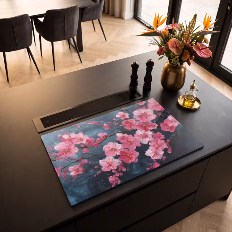 Inductie beschermer - Bloem - Bloesems - Roze - Abstract — 5