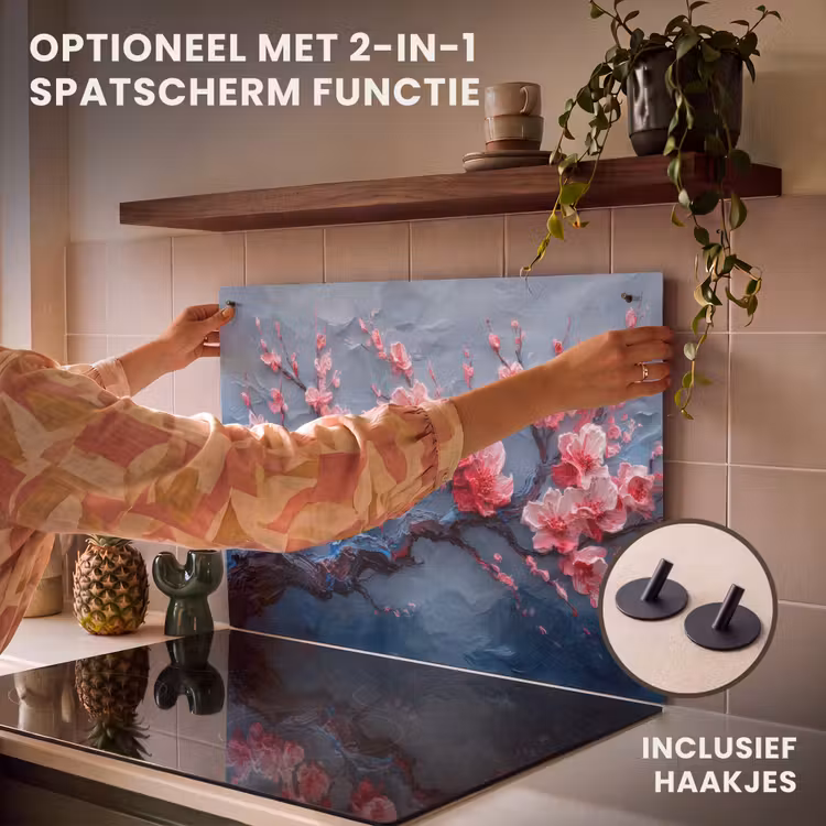 Inductie beschermer - Bloesem - Bloem - Roze - Tak — 10