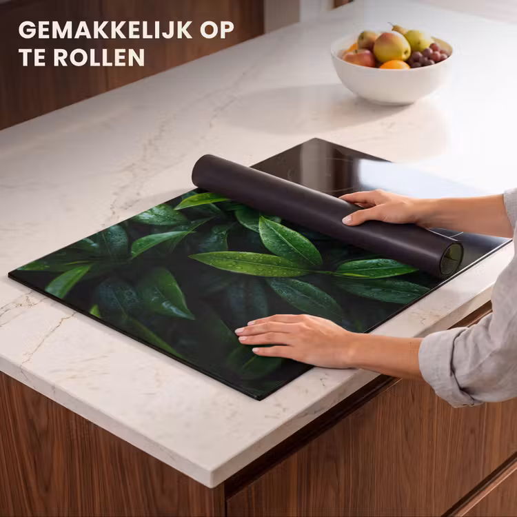Inductie beschermer - Bladeren - Regendruppels - Licht - Groen — 7