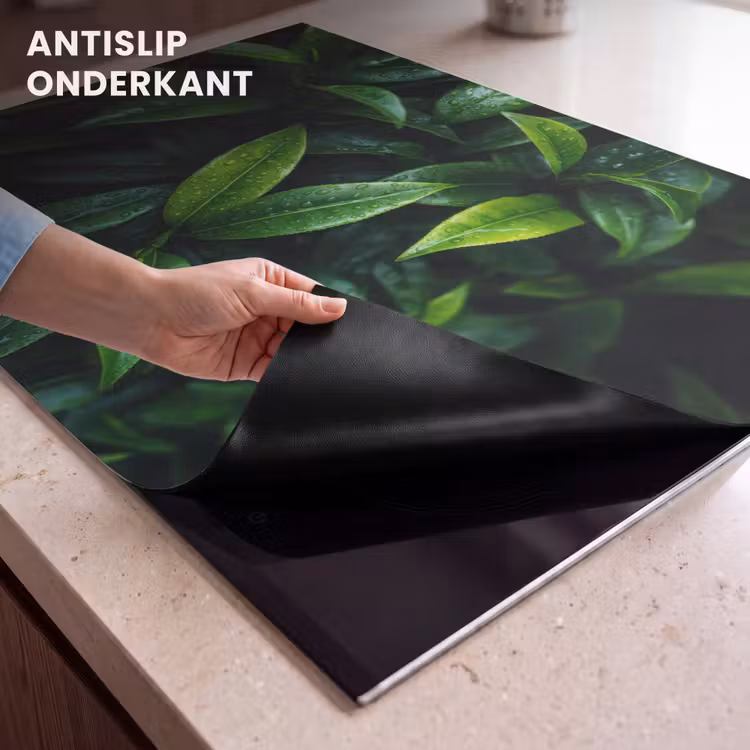 Inductie beschermer - Bladeren - Regendruppels - Licht - Groen — 9