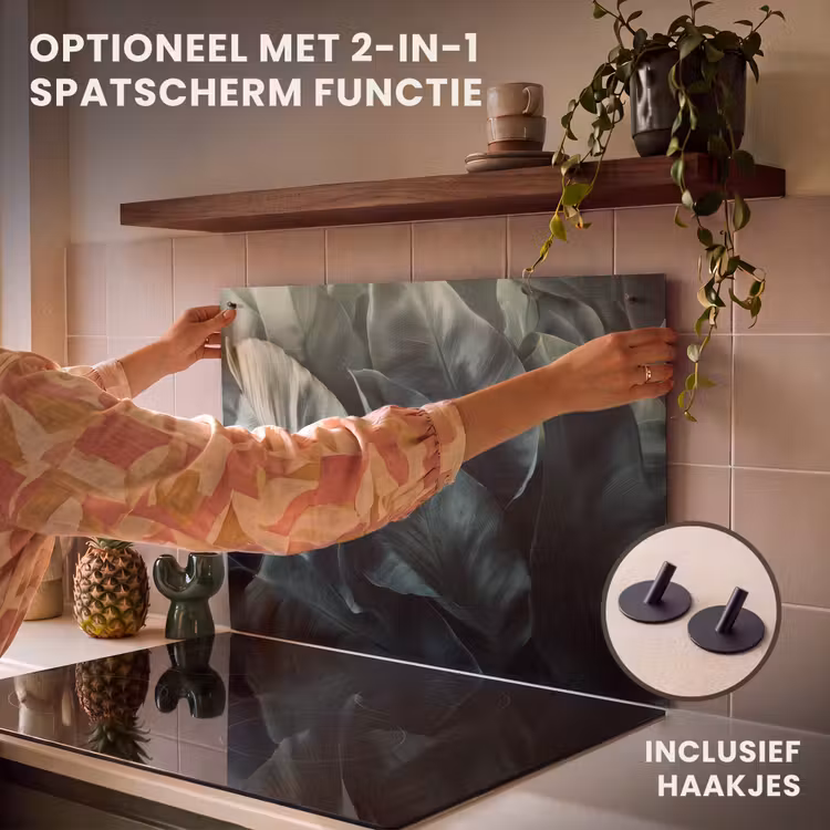 Inductie beschermer - Groen - Bladeren - Glad - Nerven — 10
