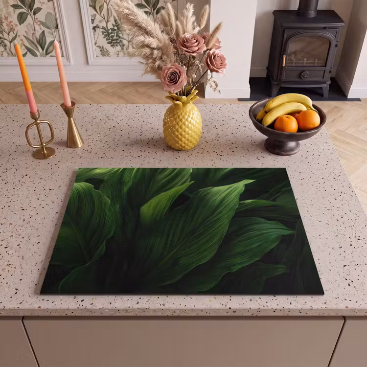 Inductie beschermer - Bladeren - Schaduw - Groen - Textuur — 2