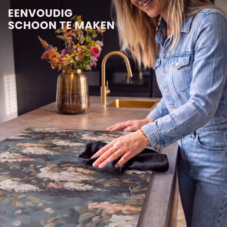 Inductie beschermer - Bloemen - Bladeren - Donker - Patroon — 6