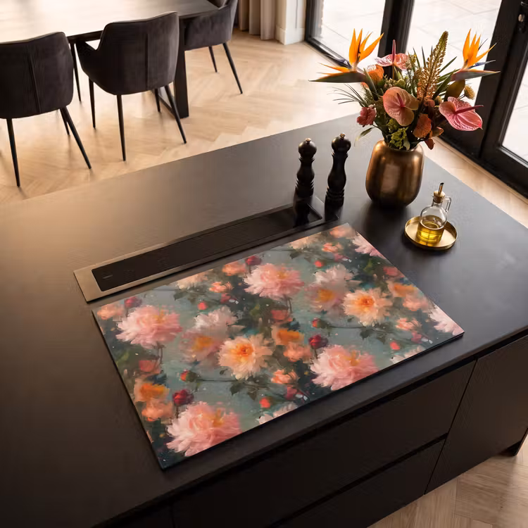Inductie beschermer - Dahlia - Bloemen - Patroon — 5