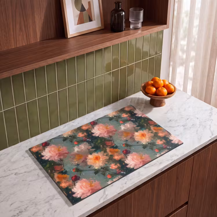 Inductie beschermer - Dahlia - Bloemen - Patroon — 8