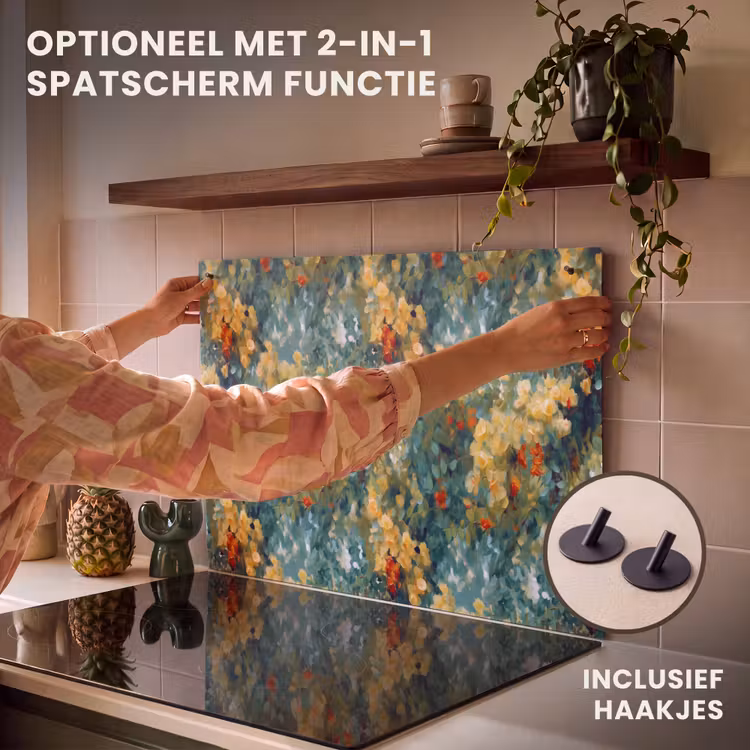 Inductie beschermer - Geel - Bloemen - Groen - Bladeren — 10