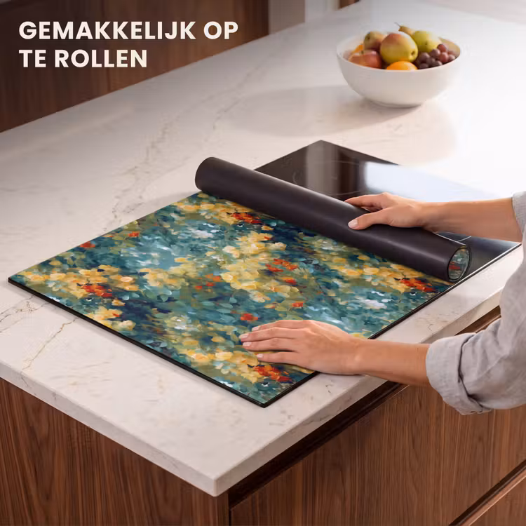 Inductie beschermer - Geel - Bloemen - Groen - Bladeren — 7