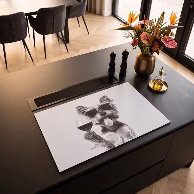 Inductie beschermer - Hondje - Wijnglas - Zonnebril - Enthousiast — 5