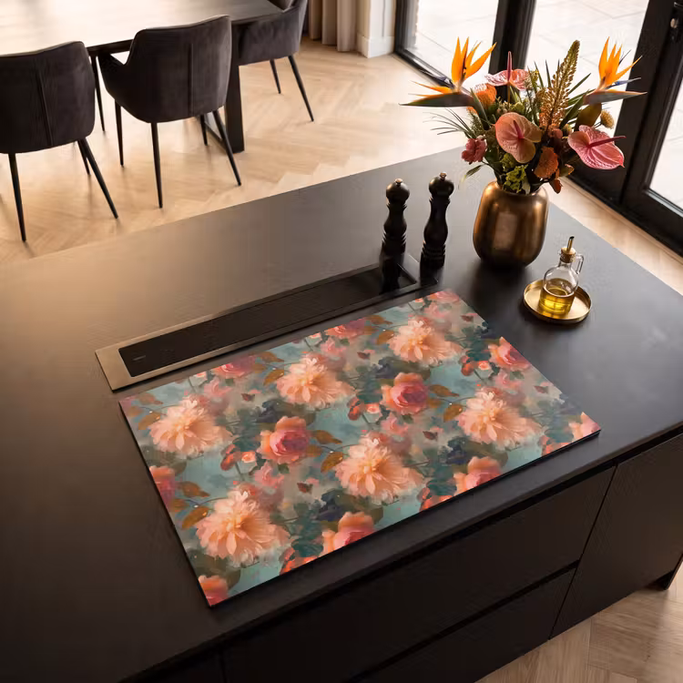 Inductie beschermer - Roze - Patroon - Bloemen — 5