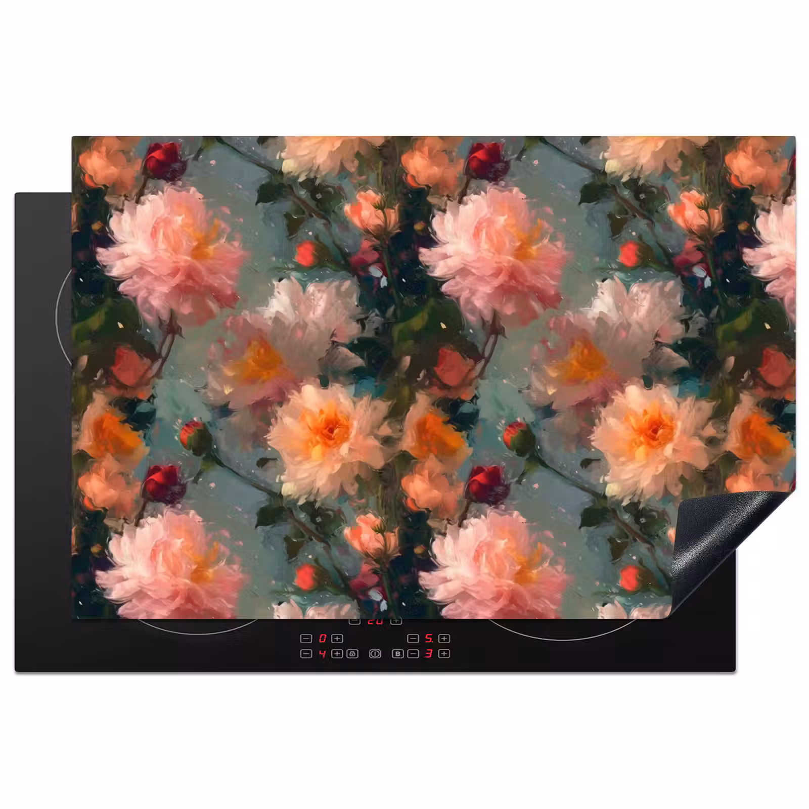 Inductie beschermer - Dahlia - Bloemen - Patroon — 1