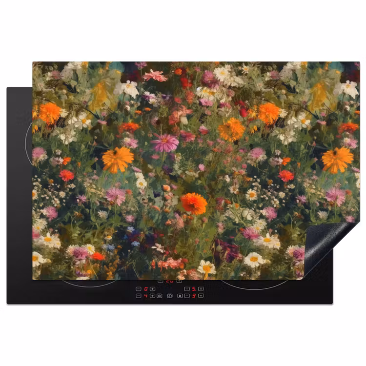 Inductie beschermer - Bloemenveld - Kleuren - Verf — 1