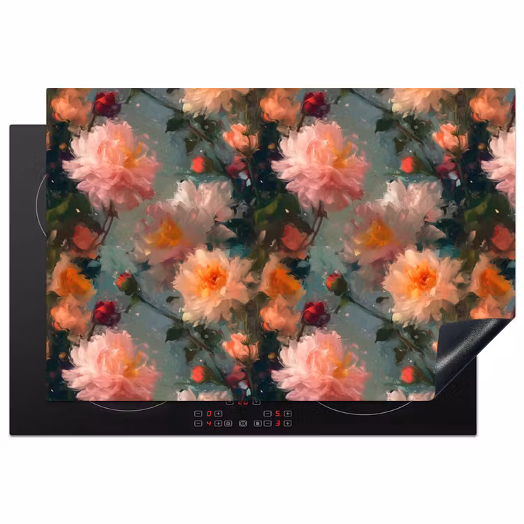 Inductie beschermer - Dahlia - Bloemen - Patroon — 1