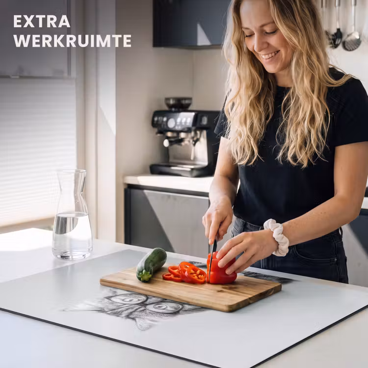 Inductie beschermer - Kat - Bril - Mok - Pluizig — 4