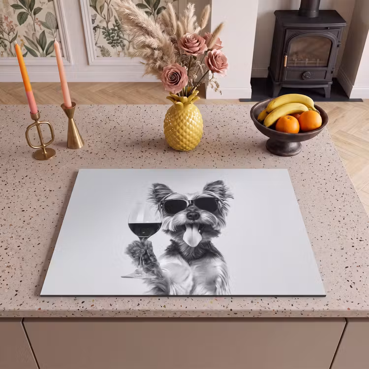 Inductie beschermer - Hondje - Wijnglas - Zonnebril - Enthousiast — 2
