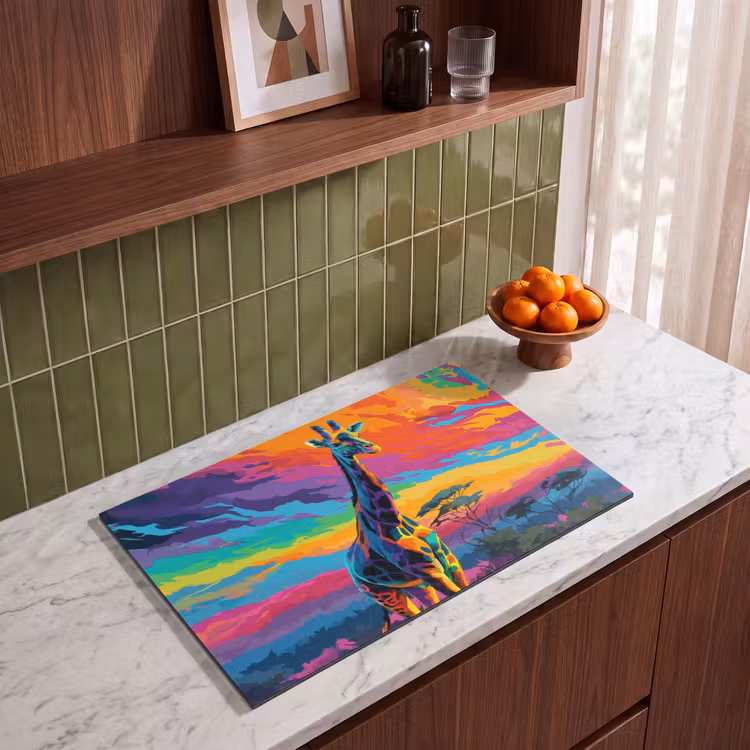 Inductie beschermer - Giraffe - Savanna - Lucht - Gekleurd — 8
