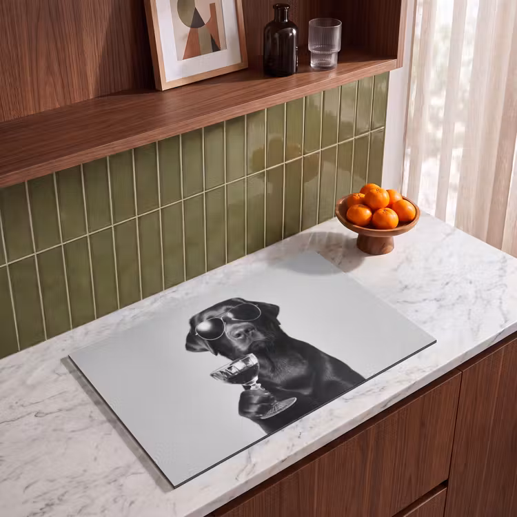 Inductie beschermer - Hond - Zwart - Wijnglas - Zonnebril — 8