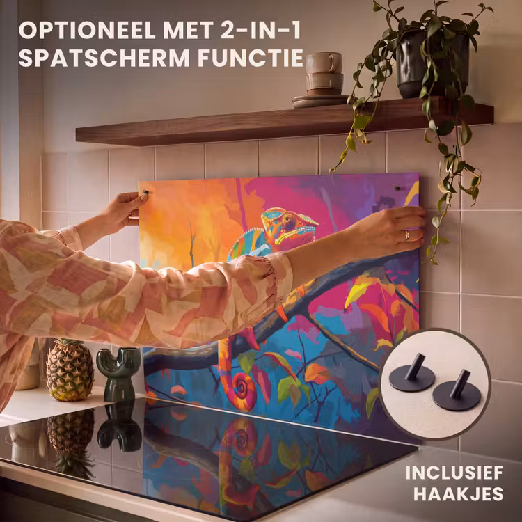 Inductie beschermer - Kameleon - Tak - Gestreept - Bladeren — 10