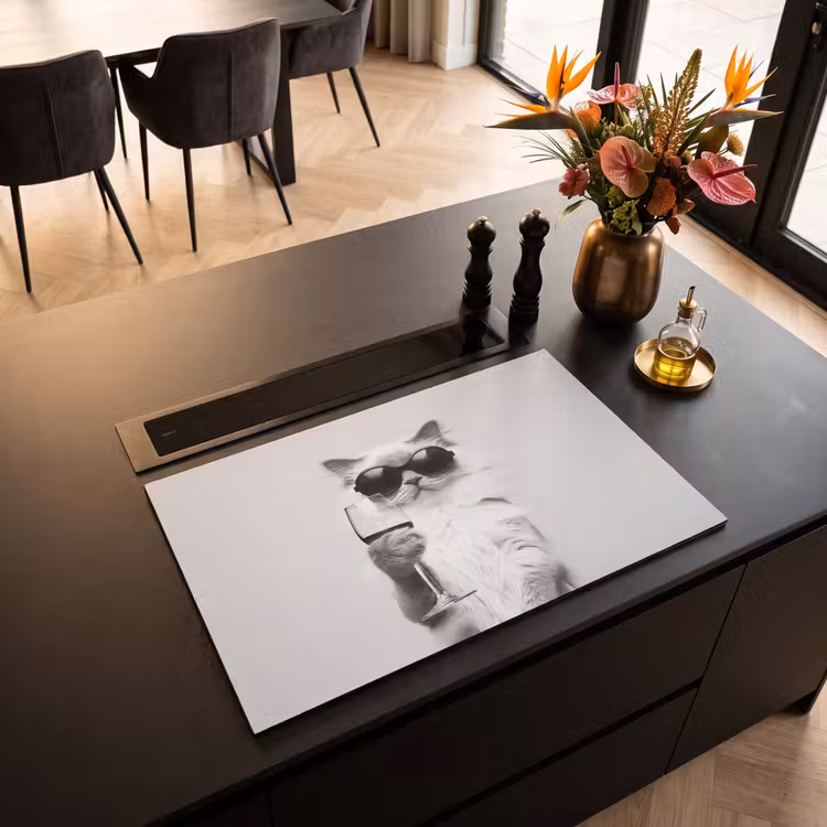 Inductie beschermer - Kat - Zonnebril - Wijnglas - Langharig — 5