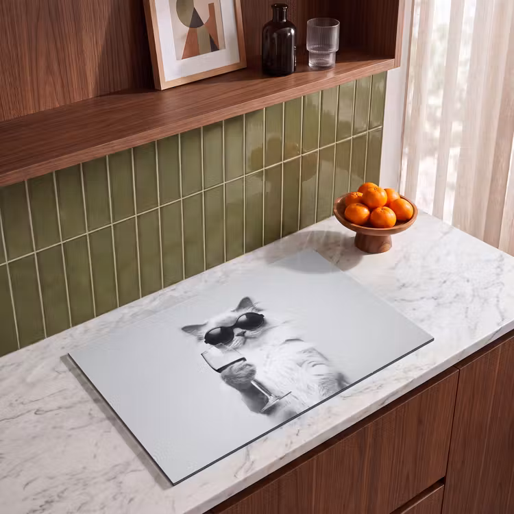 Inductie beschermer - Kat - Zonnebril - Wijnglas - Langharig — 8