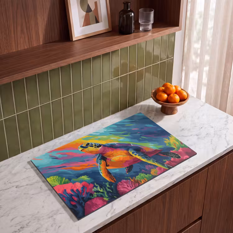 Inductie beschermer - Koraal - Schildpad - Abstract - Water — 8