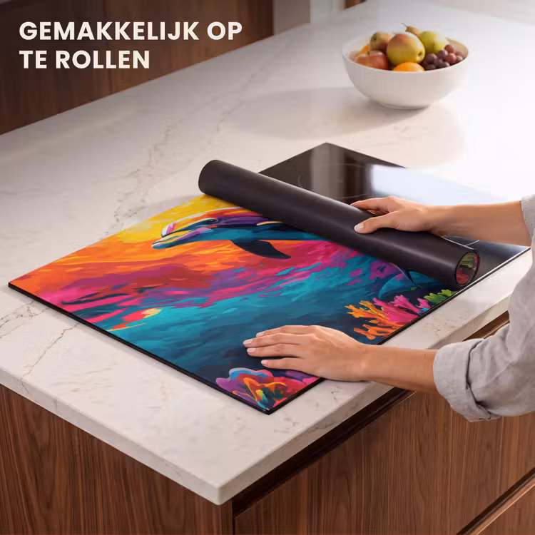 Inductie beschermer - Dolfijn - Kleurrijk - Oceaan - Koraal — 7