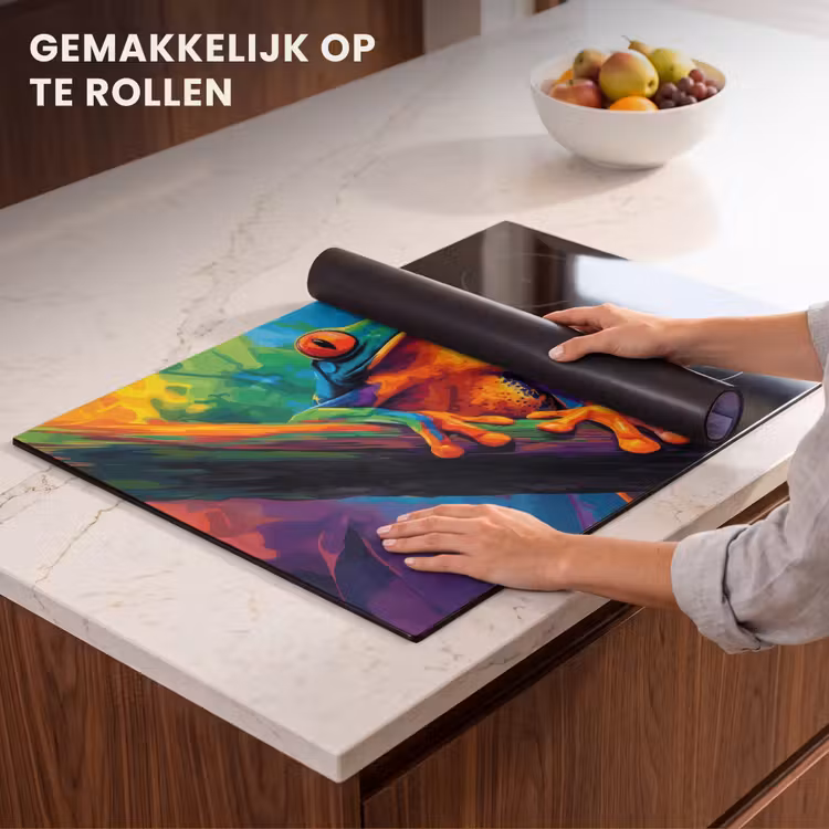 Inductie beschermer - Kikker - Felgekleurd - Tak - Regenboog — 7